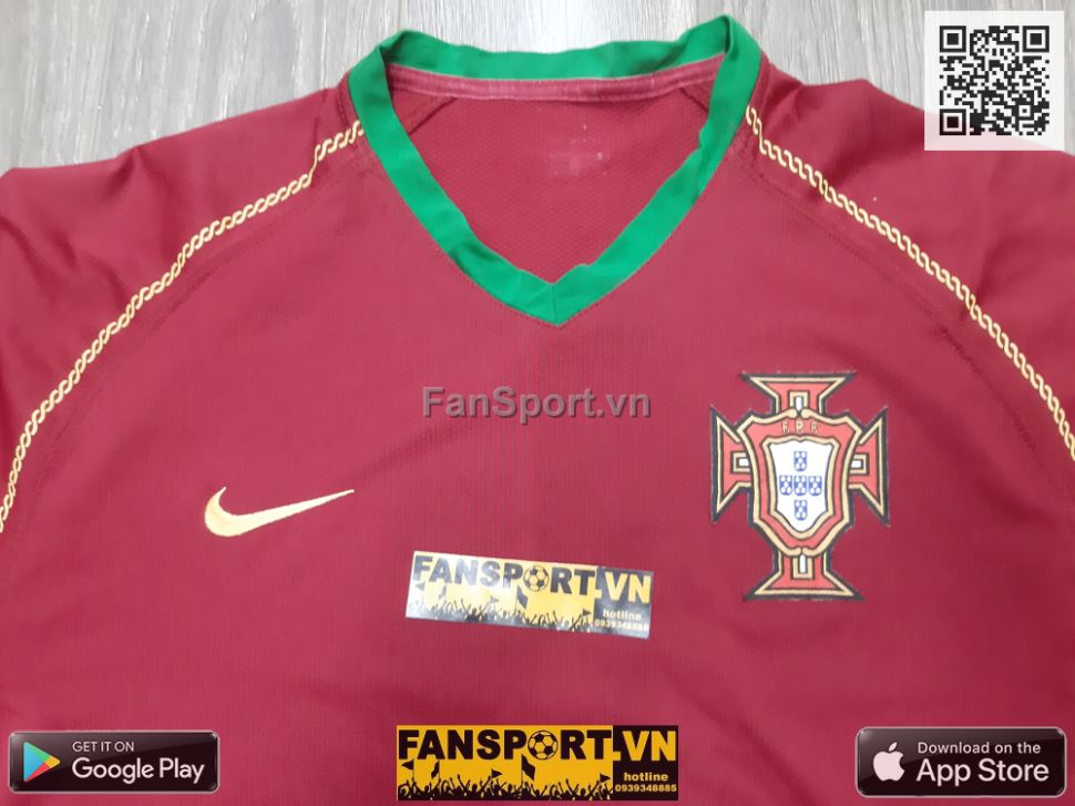 Áo đấu Portugal World Cup 2006 home shirt jersey 2007 2008 Bồ Đào Nha