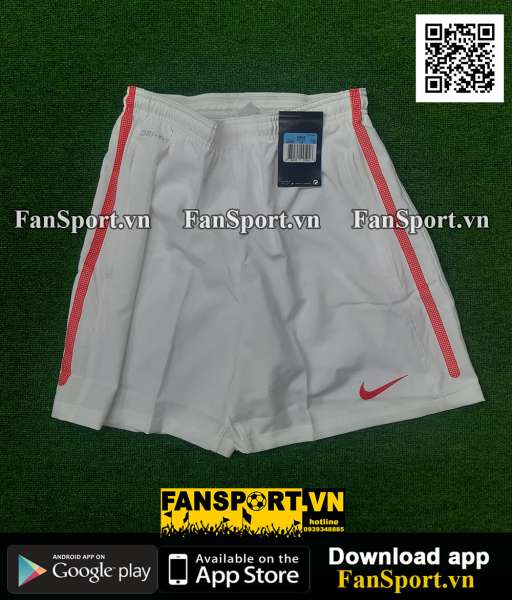 Quần cầu thủ Việt Nam 2010-2011 short white trắng Nike 379628-100
