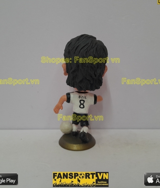 Tượng Mesut Ozil 8 Germany 2010 2011 2012 home white kodoto ball