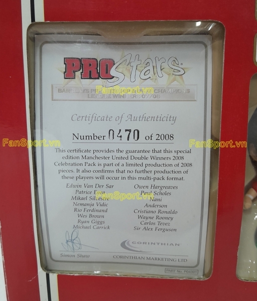 Box Manchester United 2007-2008 winners Celebration corinthian prostar