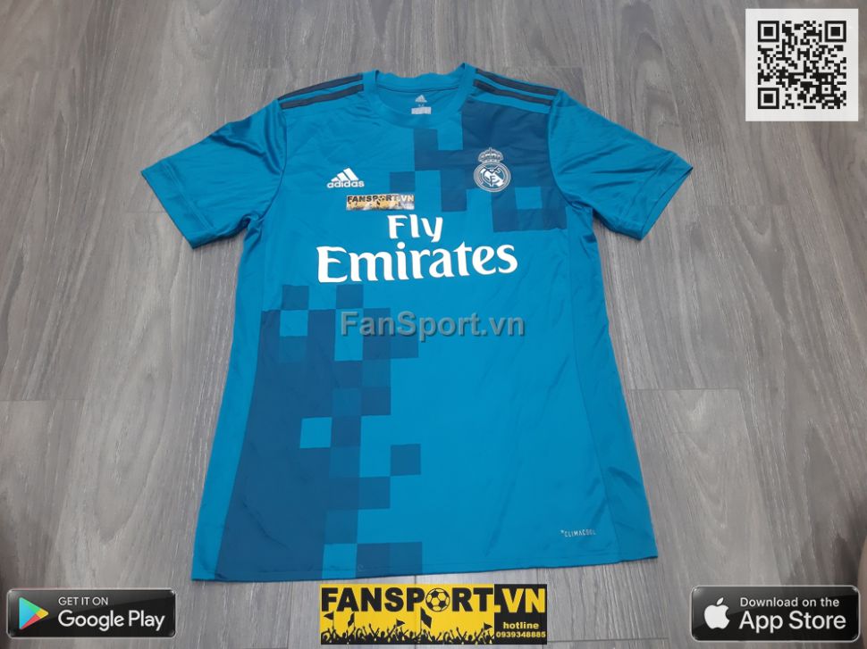 Petición De ninguna manera Comercialización Áo đấu Real Madrid 2017 2018 third shirt jersey blue BR3539 Adidas |  FanSport.VN