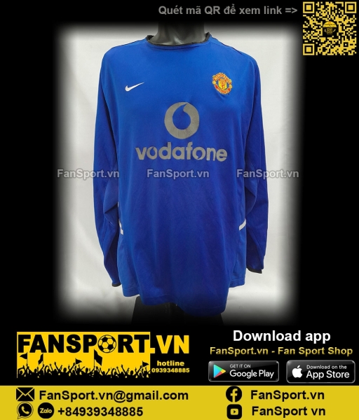 Áo đấu Manchester United 2002-2003 third shirt jersey long sleeves