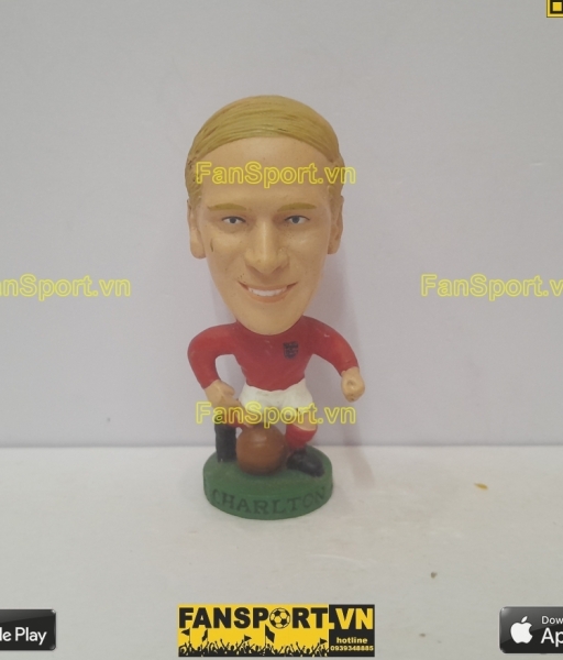 Tượng Bobby Charlton 9 England 1966 1974 away red corinthian PRO104