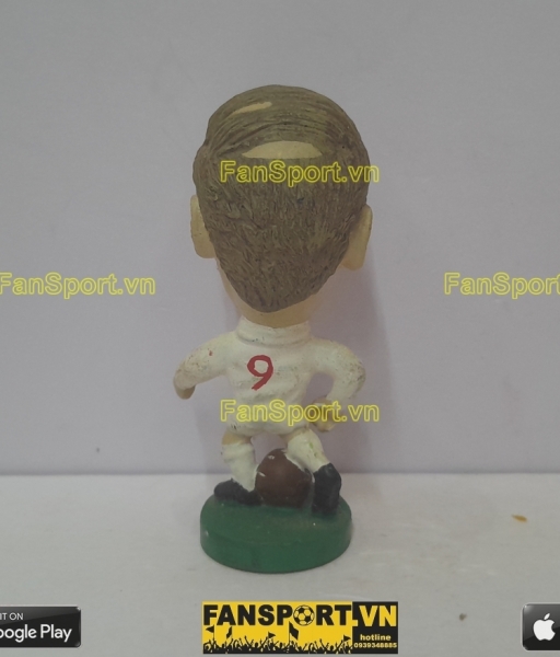 Tượng Bobby Charlton 9 England 1966 1974 home white corinthian repaint