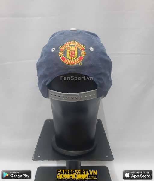 Nón thêu chữ ký David Beckham 7 Manchester United blue cap hat HAT212