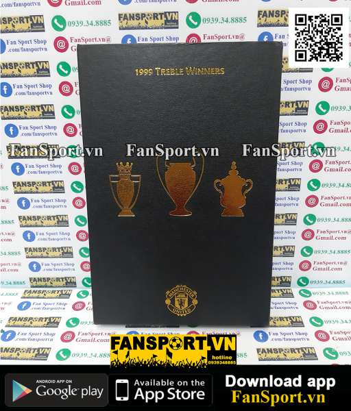 Badge Manchester United 1999 Treble Winners box set shirt 2818/4032