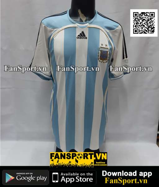 Áo đấu Argentina 2006 2007 home shirt jersey blue white 069527