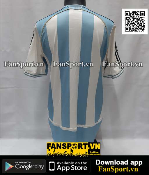 Áo đấu Argentina 2006 2007 home shirt jersey blue white 069527