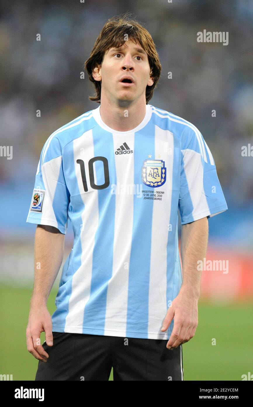 Áo Messi 10 Argentina 2010 2011 home shirt jersey blue white P47066