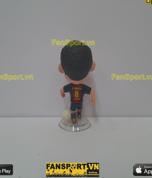 Tượng Andres Iniesta 8 Barcelona 2012 2013 home red blue kodoto