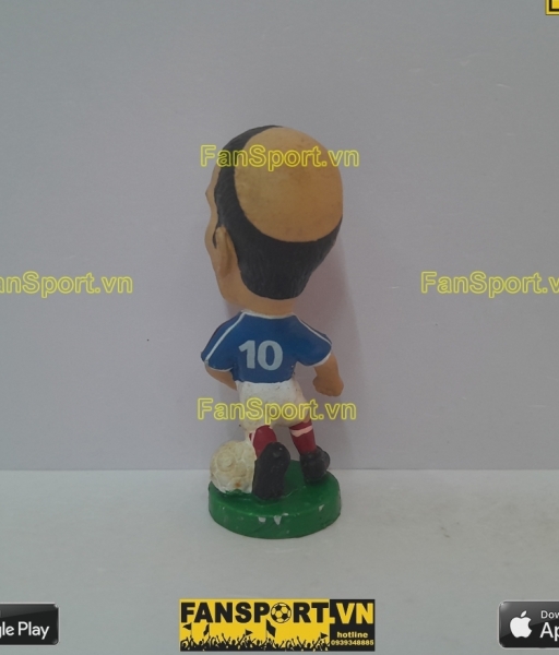 Tượng Zinedine Zidane 10 France 2000-2001-2002 home blue pocket sport