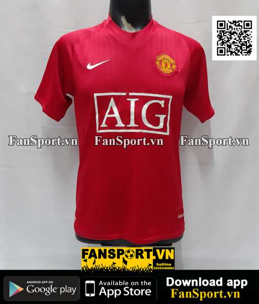 Áo đấu Manchester United 2007-2008-2009 home shirt jersey red 237924 S