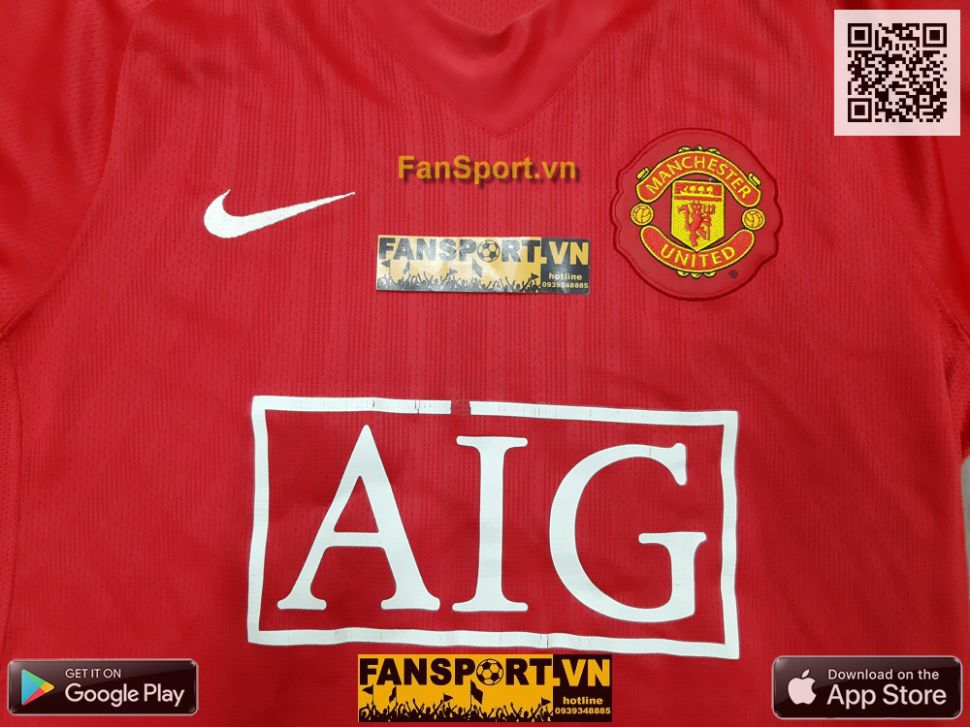 Áo đấu Manchester United 2007-2008-2009 Home Shirt Jersey Red 237924 S ...