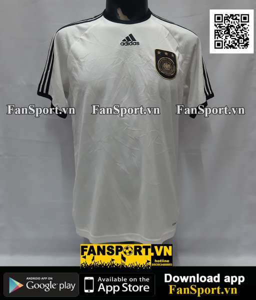 Áo tập training Germany 2010-2012 shirt jersey white P41467 adidas