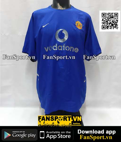 Áo đấu Manchester United 2002-2003 third shirt jersey blue 184955 Nike