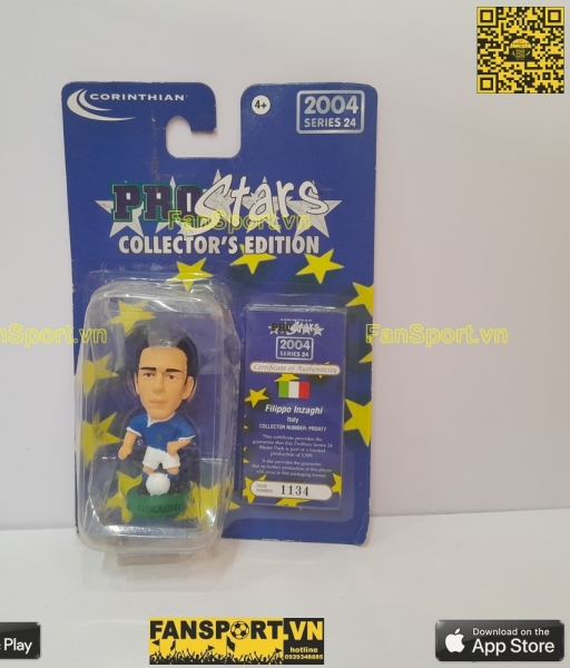 Tượng Filippo Inzaghi 9 Italy 2003 2004 home blue corinthian PRO977