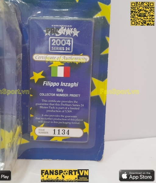 Tượng Filippo Inzaghi 9 Italy 2003 2004 home blue corinthian PRO977