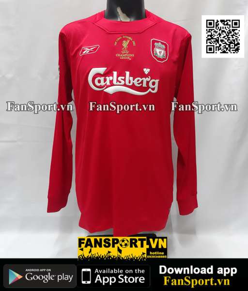 Áo đấu Liverpool Champion League final 2005 home shirt jersey long