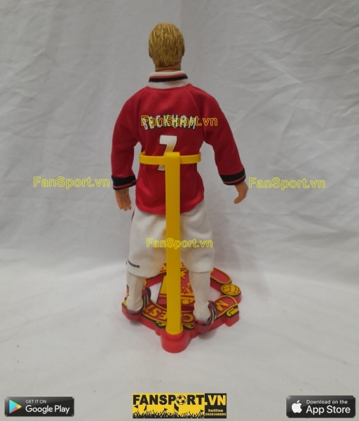 Tượng David Beckham 7 Manchester United Hero Treble 1999 figure red