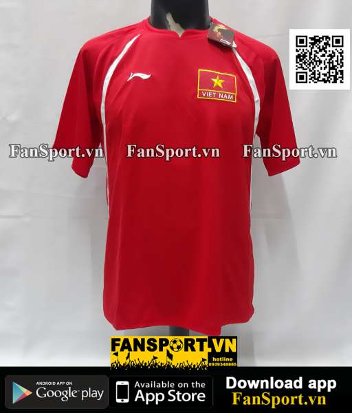 Áo đấu Việt Nam 2007-2008 home đỏ shirt jersey Vietnam Li-ning BNWT L
