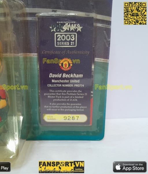 Tượng Beckham 7 Manchester United 2002-2003 home corinthian PRO774