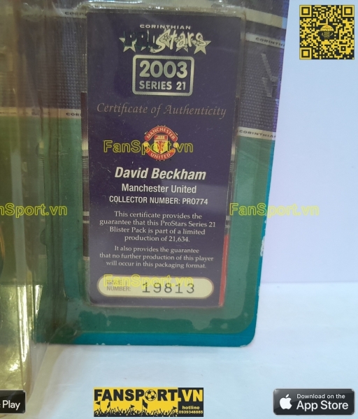 Tượng Beckham 7 Manchester United 2002-2003 home corinthian PRO774