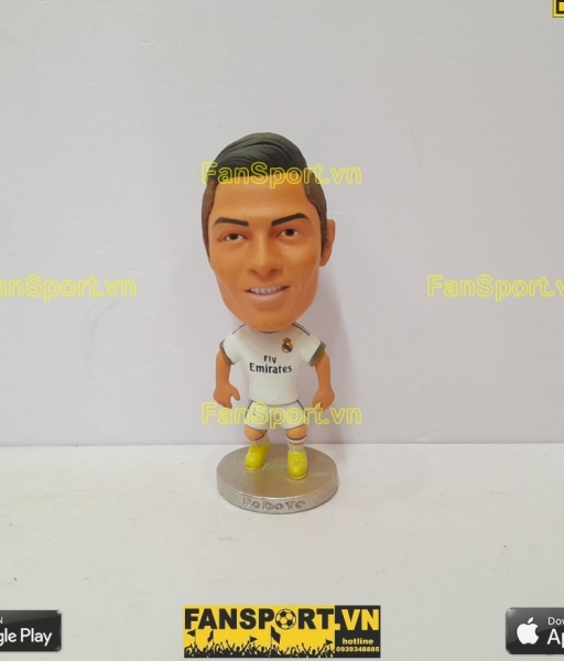 Tượng Cristiano Ronaldo 7 Real Madrid 2013 2014 home white kodoto CR7