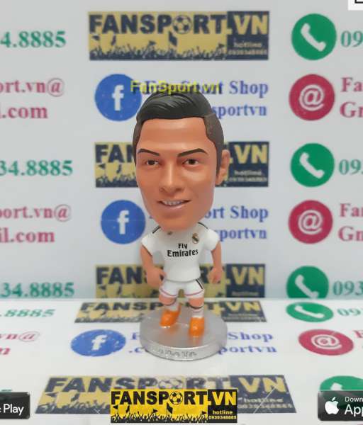 Tượng Cristiano Ronaldo 7 Real Madrid 2014-2015 home white kodoto CR7