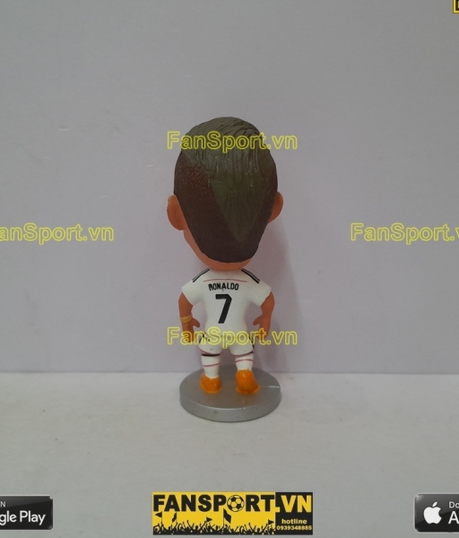Tượng Cristiano Ronaldo 7 Real Madrid 2014-2015 home white soccerwe