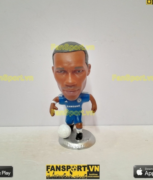 Tượng Didier Drogba 11 Chelsea 2010-2011 home blue kodoto ball