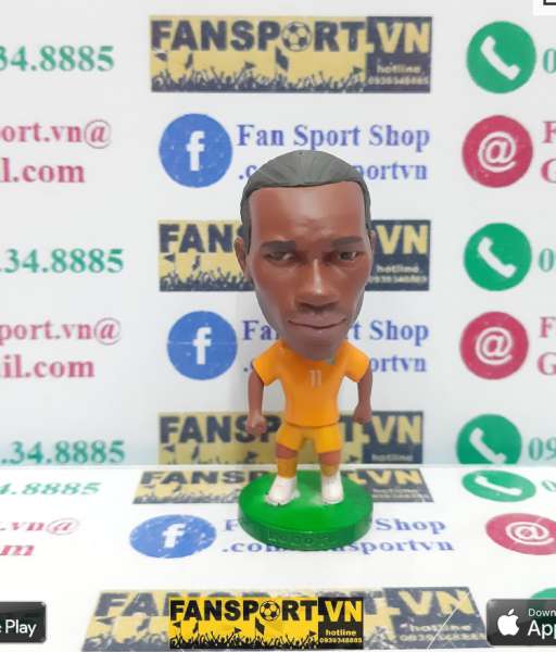 Tượng Didier Drogba 11 Ivory Coast 2014 2015 2016 home yellow kodoto