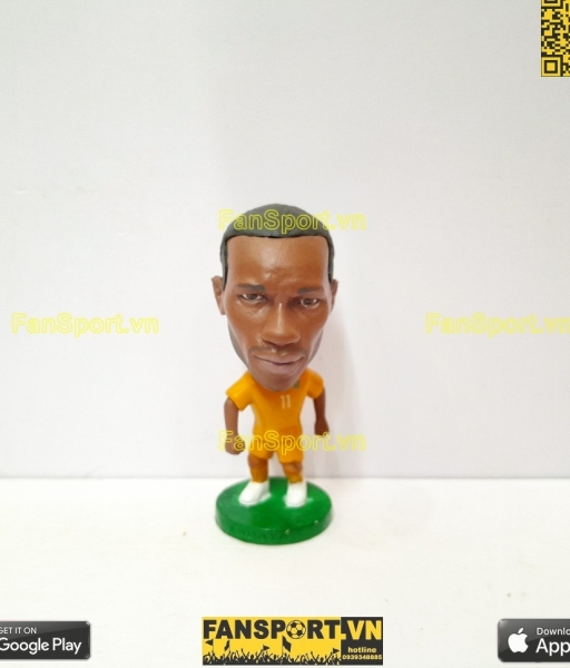 Tượng Didier Drogba 11 Ivory Coast 2014 2015 2016 home yellow kodoto