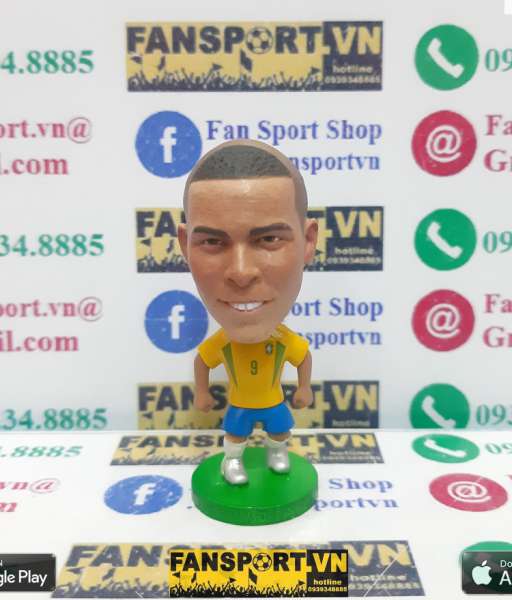 Tượng Ronaldo 9 Brazil 2002 2003 2004 home yellow kodoto
