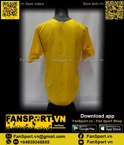 Áo đấu Arsenal 2005-2006 away shirt jersey yellow 195581 Nike vàng M