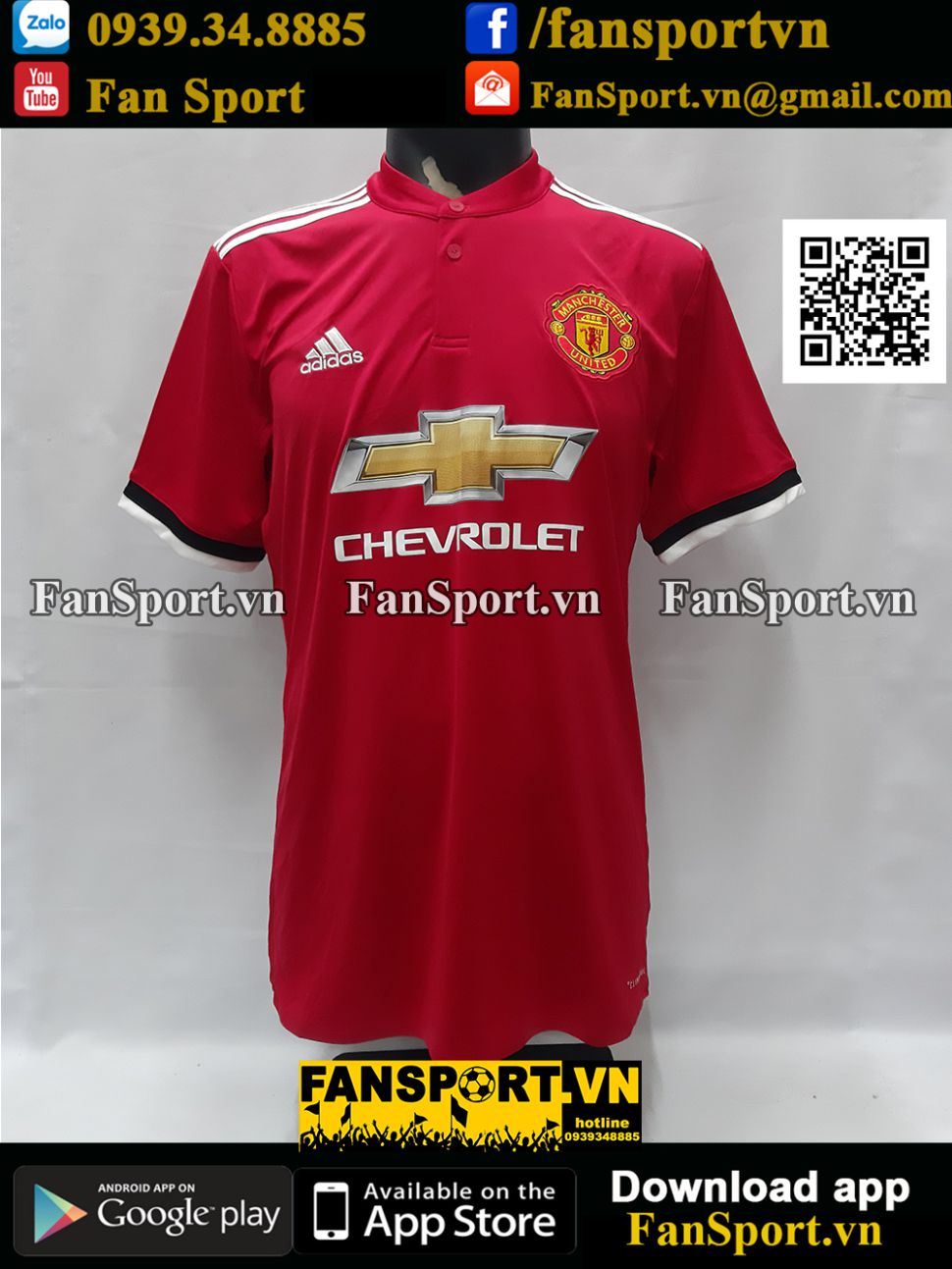 MANCHESTER UNITED 2017 2018 HOME SHIRT FOOTBALL SOCCER ADIDAS BS1214 SIZE M