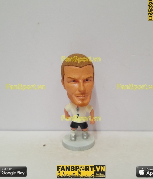 Tượng David Beckham 7 England 2003 2004 2005 home white soccerwe