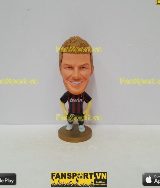 Tượng cầu thủ David Beckham 32 AC Milan 2008 2009 home soccerwe