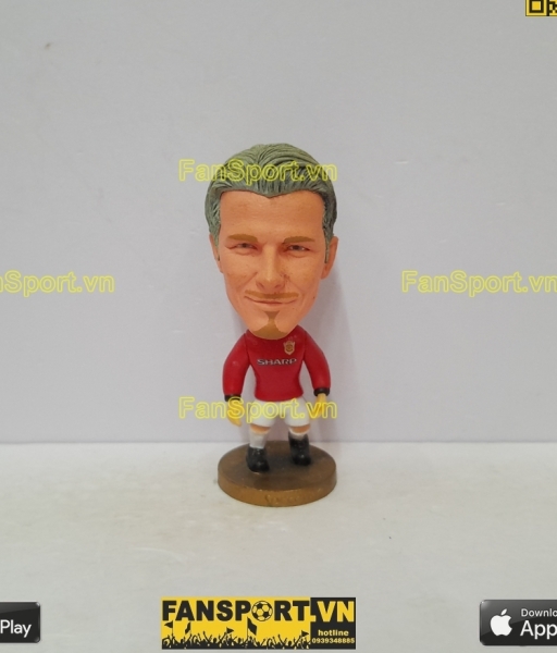 Tượng Beckham 7 Manchester United 1997 1998 1999 2000 home socccerwe