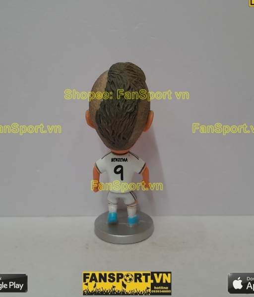 Tượng Karim Benzema 9 Real Madrid 2013-2014 home white kodoto