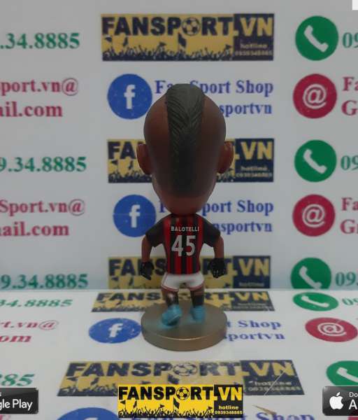 Tượng Mario Balotelli 45 AC Milan 2013 2014 home red black kodoto