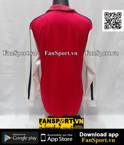Áo đấu Arsenal 2000 2001 2002 home shirt jersey red Nike long sleeves