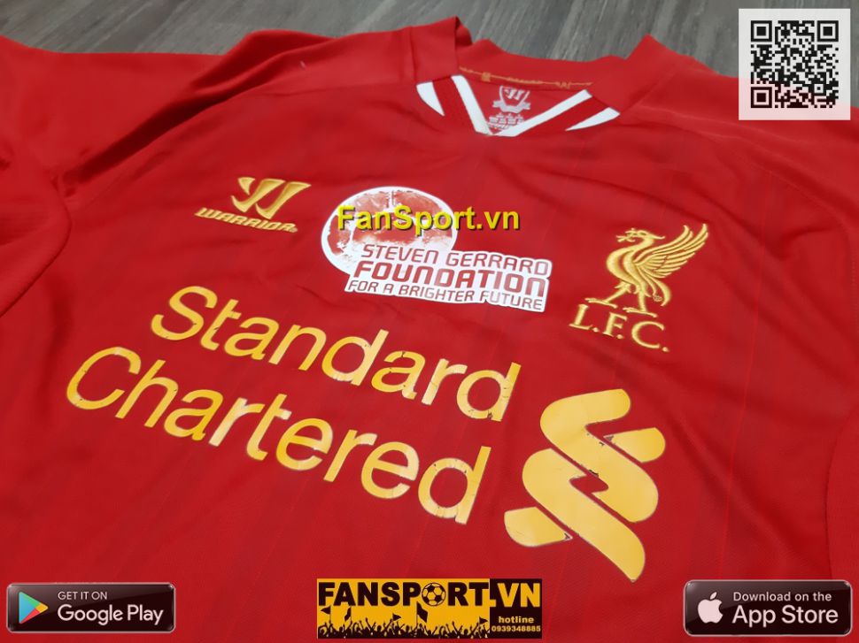 Áo Gerrard 8 Liverpool testimonial 2013 home shirt jersey 2014