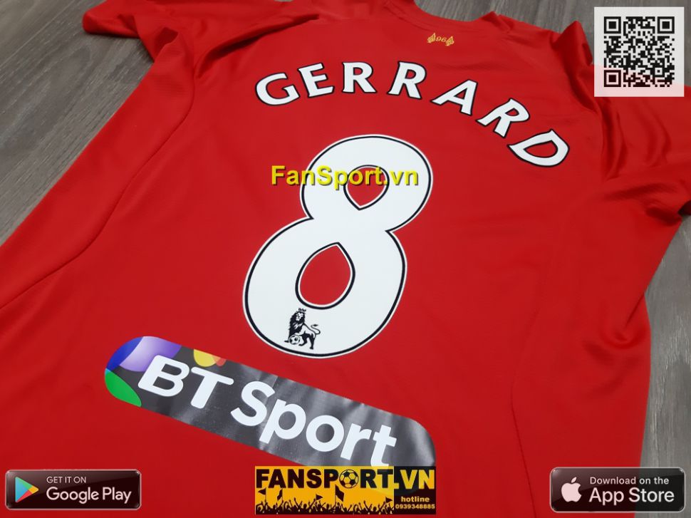 Áo Gerrard 8 Liverpool testimonial 2013 home shirt jersey 2014