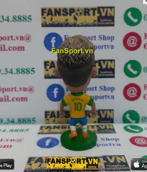 Tượng Neymar 10 Brazil 2012-2013 home yellow kodoto