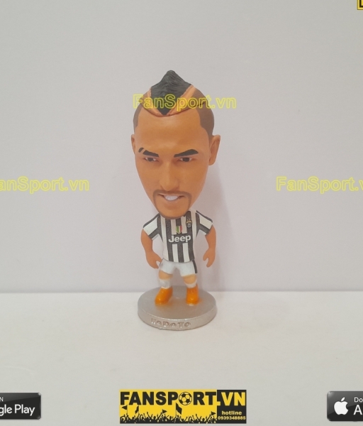 Tượng Arturo Vidal 23 Juventus 2014 2015 home white black kodoto