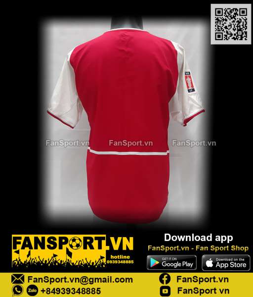 Áo Arsenal FA Cup Final 2003 home shirt jersey 2002 2004 red Nike