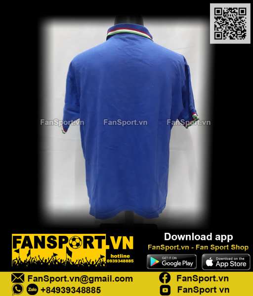 Áo đấu Italy World Cup 1982 shirt jersey 1983 1984 home blue Toffs