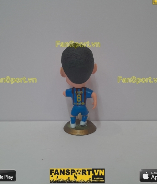 Tượng Andres Iniesta 8 Barcelona 2011 2012 home red blue kodoto