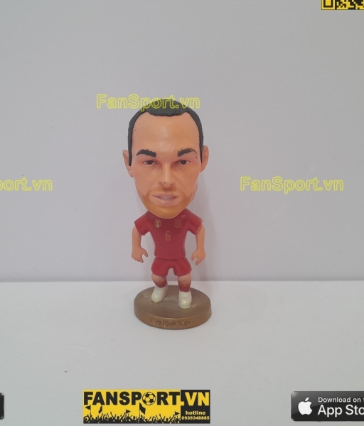 Tượng Andres Iniesta 6 Spain 2014 2015 home red kodoto