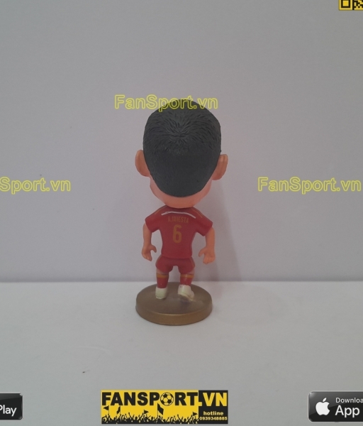 Tượng Andres Iniesta 6 Spain 2014 2015 home red kodoto